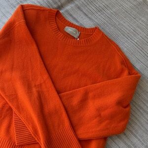NWT Everlane 100% Wool Orange Crew Neck Sweater